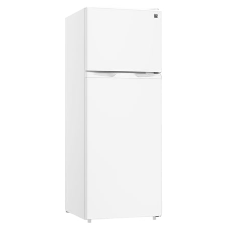 kenmore 7.5 cu ft top mount refrigerator with freezer, dual door, energy star certified, adjustable shelves, white finish for apartment, garage or small kitchen use