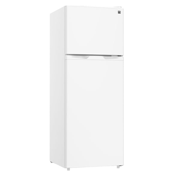 Kenmore 7.5 Cu Ft Top Mount Refrigerator with Freezer, Dual Door, Energy Star Certified, Adjustable Shelves, White Finish for Apartment, Garage or Small Kitchen Use