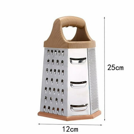 

UMMH Steel 6 Sided Blades Box Grater Container Multipurpose Vegetables Cutter Manual Cheese Graters Kitchen Accessories