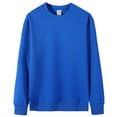 thumbnail image 3 of Suéter de algodón con cuello redondo y hombros descubiertos para hombre y mujer, ropa deportiva suelta para grupo, 3 of 3
