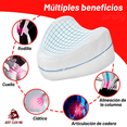 thumbnail image 2 of Almohada Ortopedica JustClick MX para Piernas con Memory Foam Color Blanca con Cremallera Azul, 2 of 7