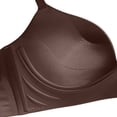 thumbnail image 4 of Blmnix No Underwire Womens Bras Minimizer Bras Push Up Bra Balconette Bralette Brown Push Up Bras for Women,L, 4 of 6