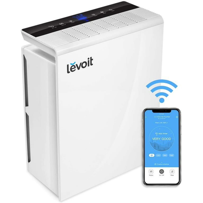 Levoit Smart Air Purifier LV-H131S-RXW, True HEPA Air Cleaner for Smoke  Odors with Auto Mode, Free Vesync App, Voice Control, Bonus Filter, Energy  Star 