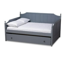 Bowery Hill Cottage Grey Finished Wood Full Size Daybed with Trundle