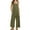 #03 Army green, variant on HOOJT Clearance!Women Short Dungarees Summer Casual Sleeveless Romper Elegant Corduroy Playsuit Wide Leg Overall with Pocket Solid Color
