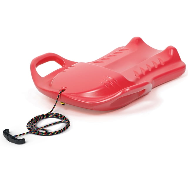 ArcticThrill Snow Sled for Kids - ParadiseRide Slider - Single Rider Sprinter Toboggan with Handles and Pull Rope; Outdoor Plastic Winter Sleigh for Toddlers & Kids