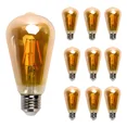 thumbnail image 1 of Lampara Foco Vintage Led Ahorrador St64 E27 8w 10pcs Ámbar Luz Amarilla, 1 of 6