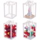 thumbnail image 1 of 24 cajas de regalo transparentes de PVC rectangulares con diseño de lazo para bodas, de 3,5 x 3,5 x 5,5 pulgadas., 1 of 9