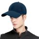 thumbnail image 5 of Gorra de béisbol de algodón con techo rígido para hombres y mujeres, gorra con protección solar sólida, sombrilla, gorra de lengua de pato, gorra de béisbol, azul marino, 5 of 6