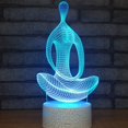 thumbnail image 3 of 3D Optical Illusion Yoga Sensor Night Light with Smart Touch & Remote 7 Colors Change Dimmable Function Atmosphere Lamp Perfect Gift for Kids Friends Birthdays Christmas Gift Wrap, 3 of 6