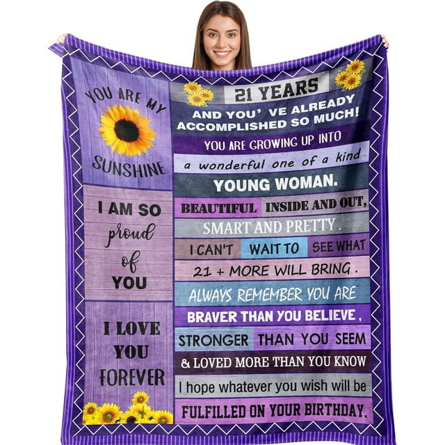 LHSHID Best Blanket Gifts for 21st Birthday Women 30x40in