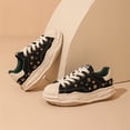 thumbnail image 3 of 2022 verano estilo coreano casual mujer nuevo diseño lona remaches zapatos plataforma zapatos cordones zapatillas zapatos, 3 of 5