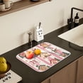 thumbnail image 5 of Yayeee Dish Drying Mat for Kitchen Counter 18" x 24" Microfiber Super Absorbent Coffee Decorative Pad, Green Christmas Houses, 5 of 9