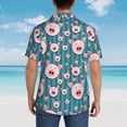 thumbnail image 3 of Lsque Funny Pig Faces pattern Hawaiian Shirt for Men, Unisex Summer Beach Casual Short Sleeve Button Down Shirts-X-Large, 3 of 9