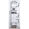 thumbnail image 2 of Reach-in Closet System Organizer, 24"W x 78"H x 14"D, Wood Drawers and shelves, White RS1010, 2 of 8