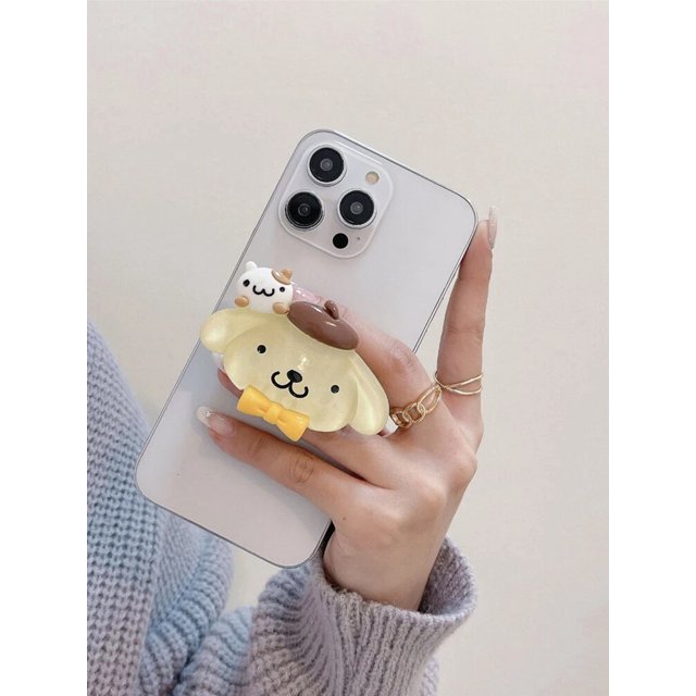 Sanrio-soporte de cojín de aire para teléfono móvil, palo trasero telescópico, adornos de escritorio, regalos, Kuromi Melody Cinnamoroll Pochacco