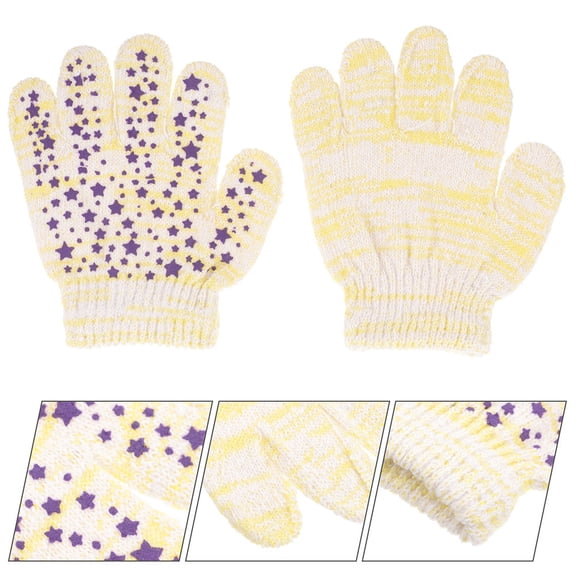 GAXIRE 2Pairs Gardening Gloves for Kids with Star-shaped Pattern in Multi Colors 13.0X10.5X0.4In