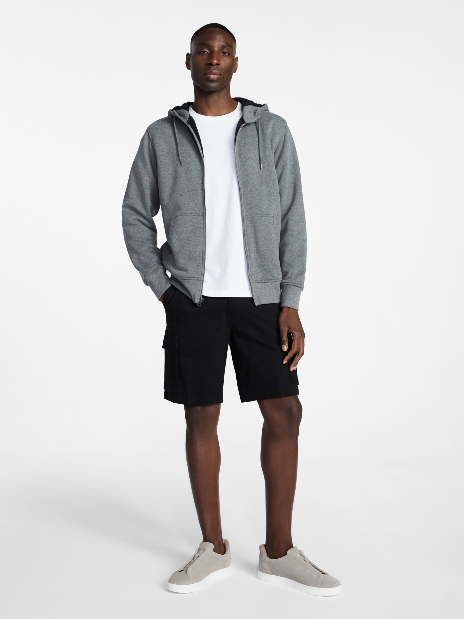George Men's High Pile Fleece Hoodie, Sizes S-3XL