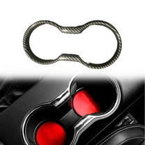 chengsi Cup Holder Cover Trim Carbon Fiber Interior Accessories For Ford For Mustang