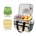 thumbnail image 2 of FORMRS Insulated Cooler Bag 24 Cans Capacity Soft Leakproof Lunch Box with Side Pockets, Beige Fall Pumpkin, 2 of 7