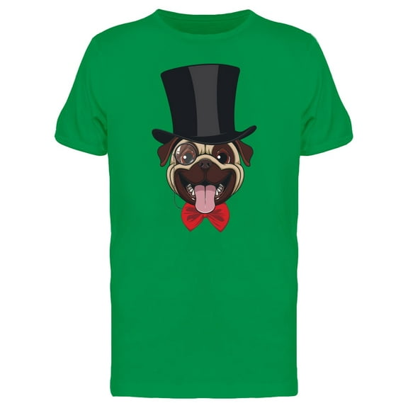 Elegant Pug With A Top Hat Tee Men's -Image by Shutterstock