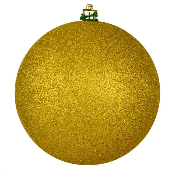 Vickerman 2.75" Medallion Gold Glitter Ball Ornament, 12 per Bag