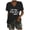 Black, variant on HXWCHs Women Solid Essential T Shirt Women's Fashion V-Neck Casual Printed Short Sleeve Pullover Tee for Everyday Comfort and Style S Black