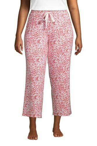 Crop Pajama Pants Sunwashed Red 