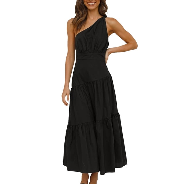 Ketyyh-chn99 Robes d'Été pour Femmes Tendance 2024 Grande Taille Décontractée Robe de Plage Robe de Plage Automne Décontractée Ample Mini-Robe Noir,G