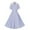 Blue, variant on Gnshining Summer Mini Dresses for Women Solid Color Formal Dress V-Neck Wedding Guest Dress Ruffle A-Line Dress Short Sleeve Party Dress Vintage Going Out Dress