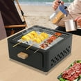thumbnail image 4 of ToppiJoy Square Tabletop Barbecue Stove,Tabletop Outdoor BBQ Grill,Barbecue Grill for Cooking Camping Picnics with Grill Net And Baking Tray 12.2*12.2*5.31in, 4 of 14