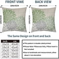 thumbnail image 4 of Sage Green Pillow Covers 18x18 Set of 2 Dahlia Modern Geometry Line Flower Summer Outdoor Decorative Throw Pillows Floral Farmhouse Pillowcases Linen Cushion Case Decor for Home Sofa Couch Bed, 4 of 6
