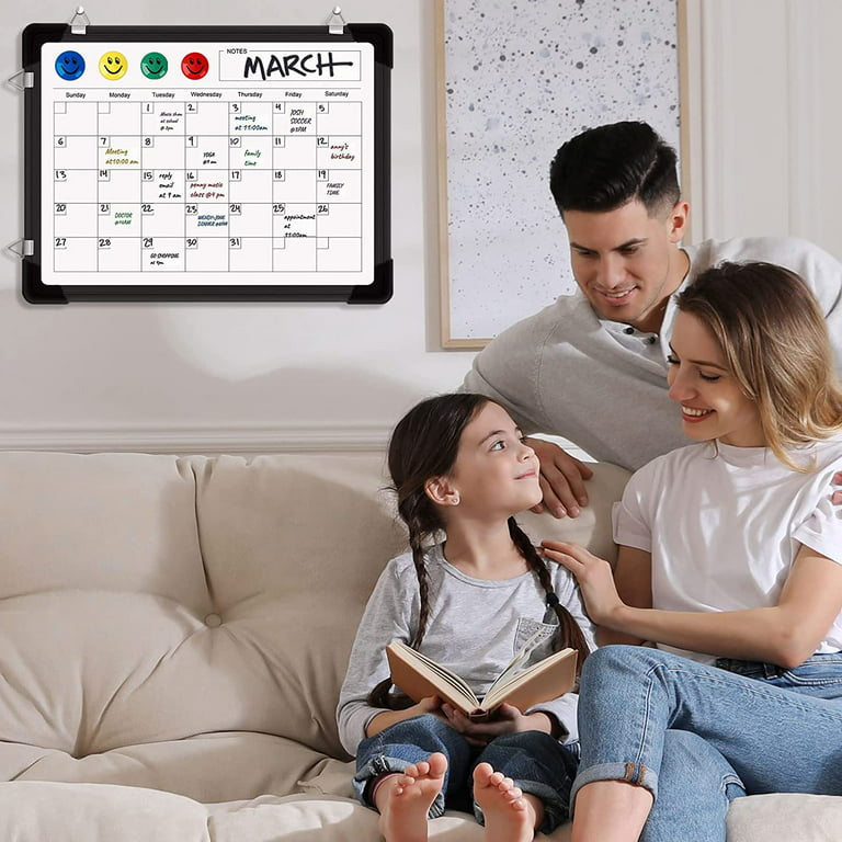 Monthly Calendar Dry Erase Whiteboard for Wall, 16 x 12 Small