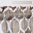 thumbnail image 3 of Juego de cortinas de cocina con diseño marroquí y cenefa para baño, juego de cortinas de cocina a medida con bolsillo para barra, cortinas de café, 91 cm, color verde azulado, 3 of 8