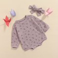 thumbnail image 3 of Baby Boy Girl Sweatshirt Romper Oversized Pullover Sweater Top Fall Winter Clothes, 3 of 6