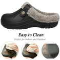 thumbnail image 3 of Crestar, zuecos forrados de piel para hombres y mujeres, zapatillas peludas cálidas de espuma viscoelástica, nuevas zapatillas cómodas impermeables para interiores y exteriores para invierno, 3 of 5
