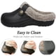 thumbnail image 3 of Crestar, zuecos forrados de piel para hombres y mujeres, zapatillas peludas cálidas de espuma viscoelástica, nuevas zapatillas cómodas impermeables para interiores y exteriores para invierno, 3 of 5