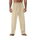 thumbnail image 2 of Sweatpants for Men 2025 Loose Fit Straight Leg Drawstring Workout Joggers with Pockets Mens Casual Pants Trousers, 2 of 8