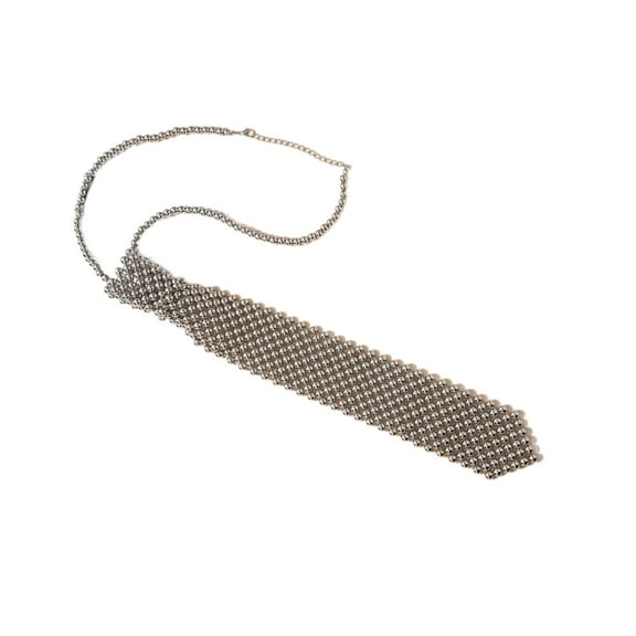 Aellinatey Fashion Necktie for Woman Business Meetings Pearl Necktie Handmade Neckwear