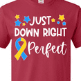 thumbnail image 4 of Inktastic Just Down Right Perfect Down Syndrome Awareness Ribbon T-Shirt, 4 of 5