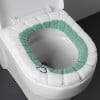 Funda para asiento de inodoro, suave, gruesa y cálida, lavable, de tela de fibra. Almohadillas reutilizables, fáciles de instalar y limpiar.
