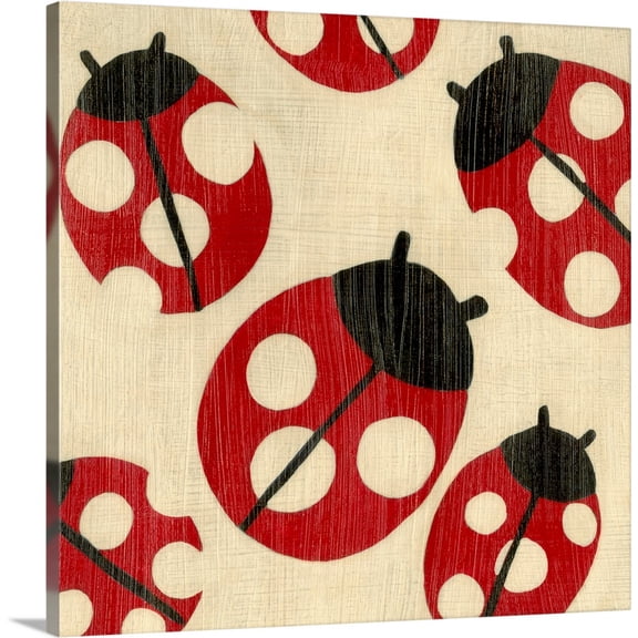 Great BIG Canvas | "Best Friends - Ladybugs" Canvas Wall Art - 20x20