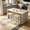 Bar Stools (Set of 2) - White, variant on AUU Set of 2 Solid Wood Bar Stools, 25.6" Tall Farmhouse Counter Stools with Footrests for Kitchen, Dining Room, or Counter