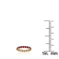 thumbnail image 3 of Ruby 3mm Round-Cut Stacking Eternity Band Ring 925 Sterling Silver Yellow Gold Plated Gemstone Jewelry For Women Gift By KIRAN FINE JEWELS, 3 of 5