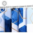 thumbnail image 6 of Royal Blue Modern Shower Curtain for Bathroom, Geometric Art Decor Waterproof Bath Curtain, Abstract Fabric Shower Curtain Sets for Home Decor, 72x72 Inch, 6 of 6