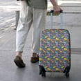 thumbnail image 3 of Colorful Dinosaurs Floral Motifs Pattern Luggage Cover Fashion Suitcase Cover Baggage Covers Fit 25-28 Inch Luggage (Go Travel), 3 of 5