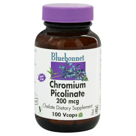 Bluebonnet Nutrition - Le picolinate de chrome chélaté 200 mcg. - 100 Vegetarian Capsules