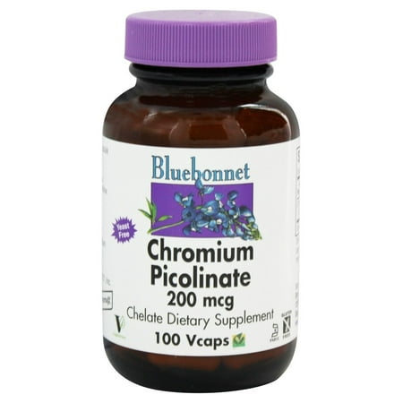 Bluebonnet Nutrition - Le picolinate de chrome chélaté 200 mcg. - 100 Vegetarian Capsules