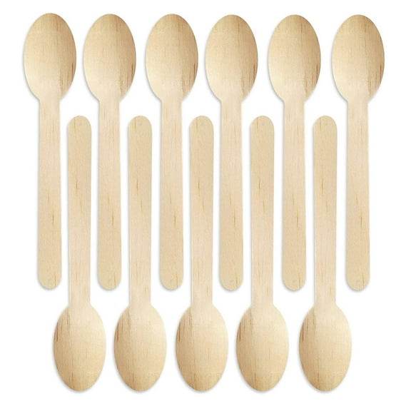 Vikakiooze under $10, 100PCS Party Picnic Disposable Wooden Spoon