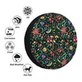 thumbnail image 4 of Honeii Mexican Flower 1 Print Tire Covers, Waterproof Anti-UV Sun Snow Rain Tire Covers for Trailers, RV, Camper, SUV, Truck-14 inch, 4 of 6
